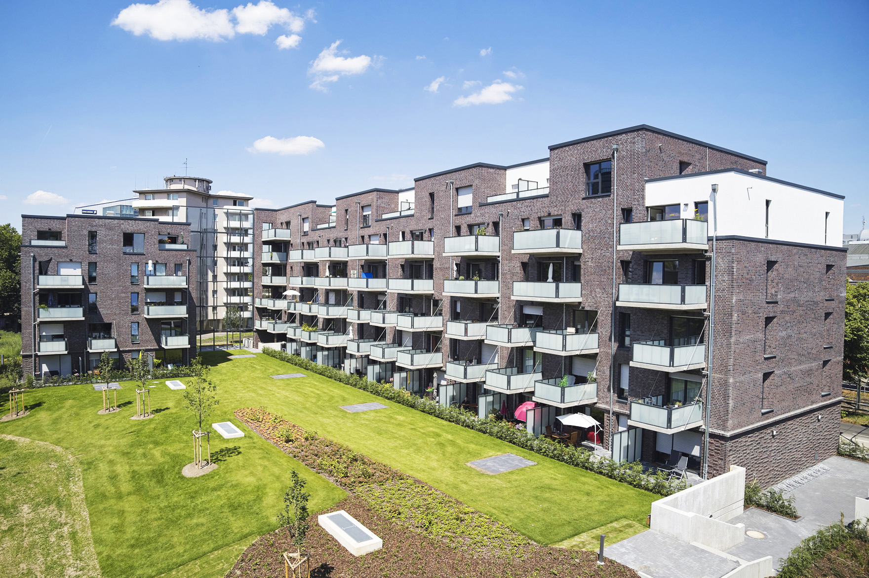 Hochbau, Rohbauarbeiten an einem Wohnbauprojekt - Düsseldorf-Heerdt